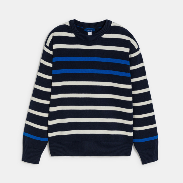 كنزة بحارة مخططة باللون البني للأولاد